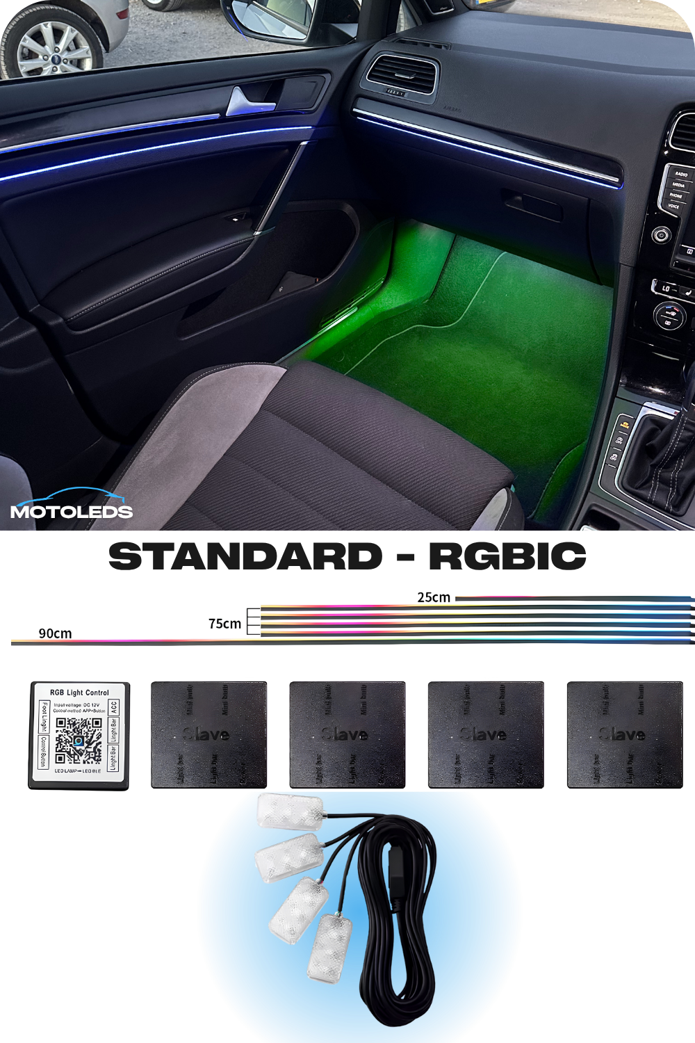 MotoLEDs Ambient lighting Full Kit - Hard Wired