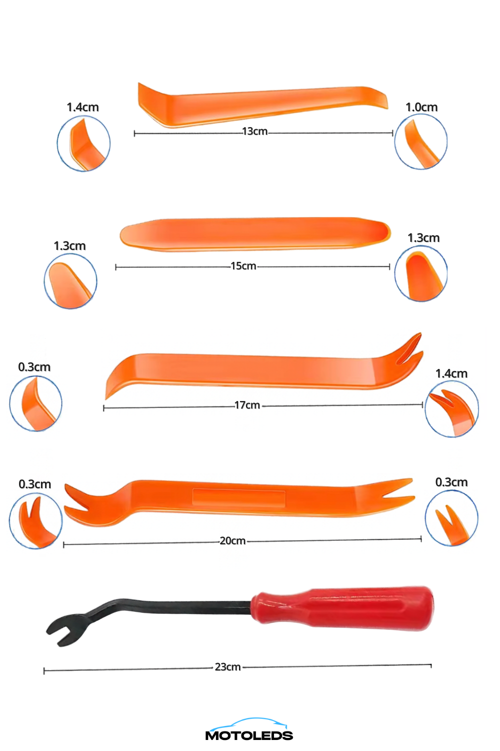 MotoLEDs Trim Removal Tool Kit - 5 Piece