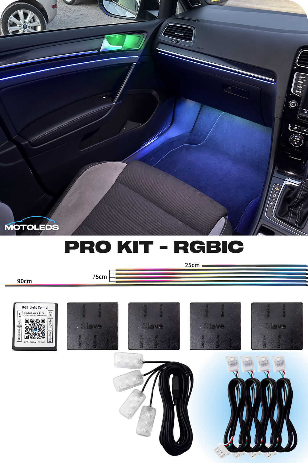 MotoLEDs Ambient lighting Full Kit - Hard Wired