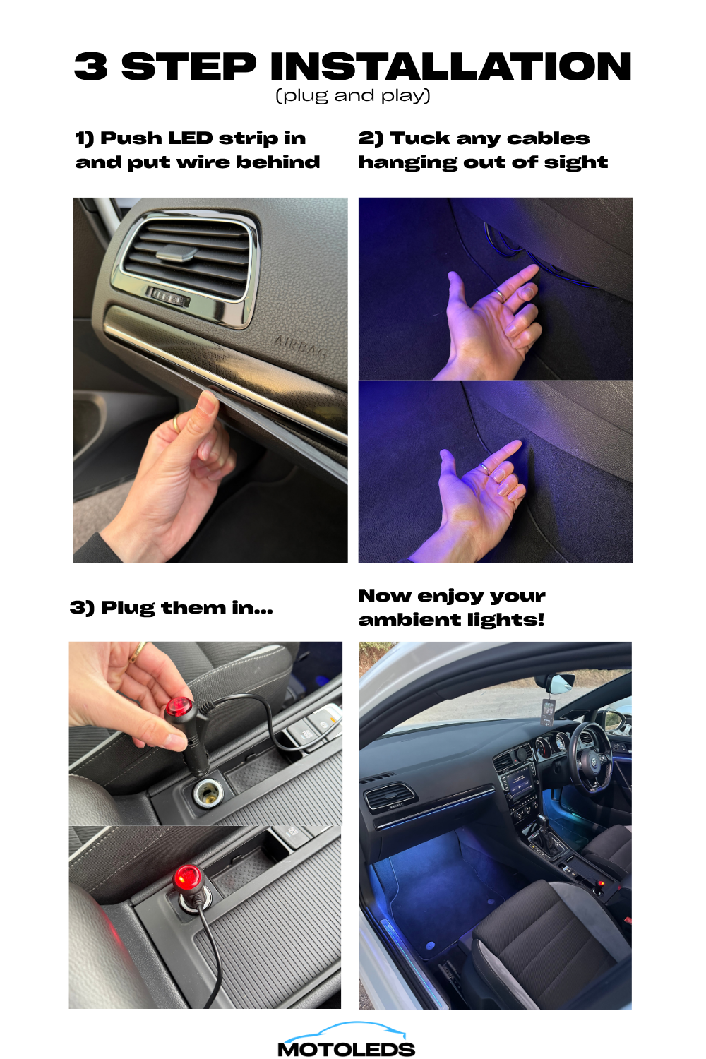MotoLEDs Ambient Lighting Kit - Plug & Play