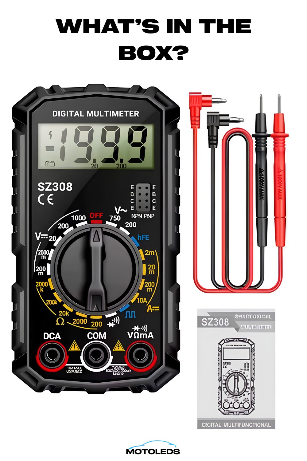 Digital Multimeter - 12V Car Voltage & Fuse Tester