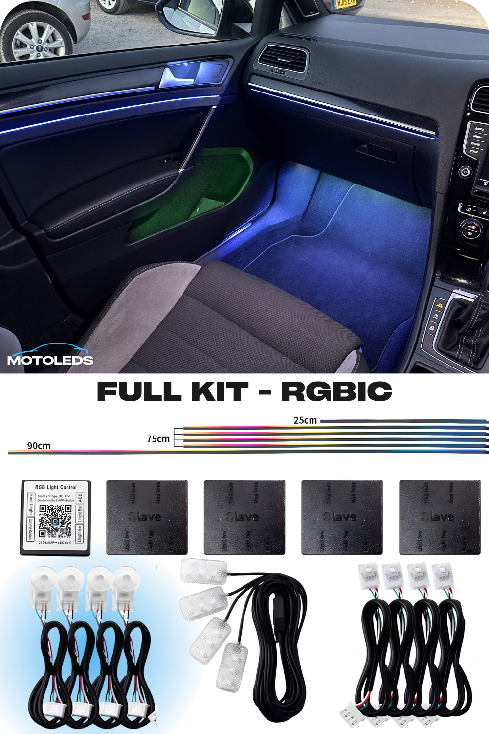 MotoLEDs Ambient lighting Full Kit - Hard Wired