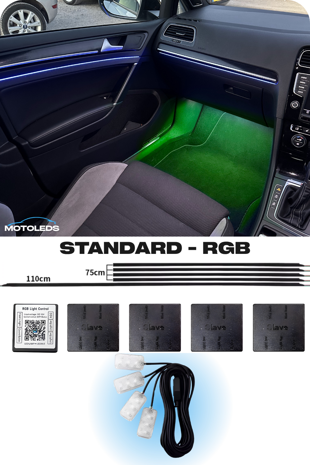MotoLEDs Ambient lighting Full Kit - Hard Wired