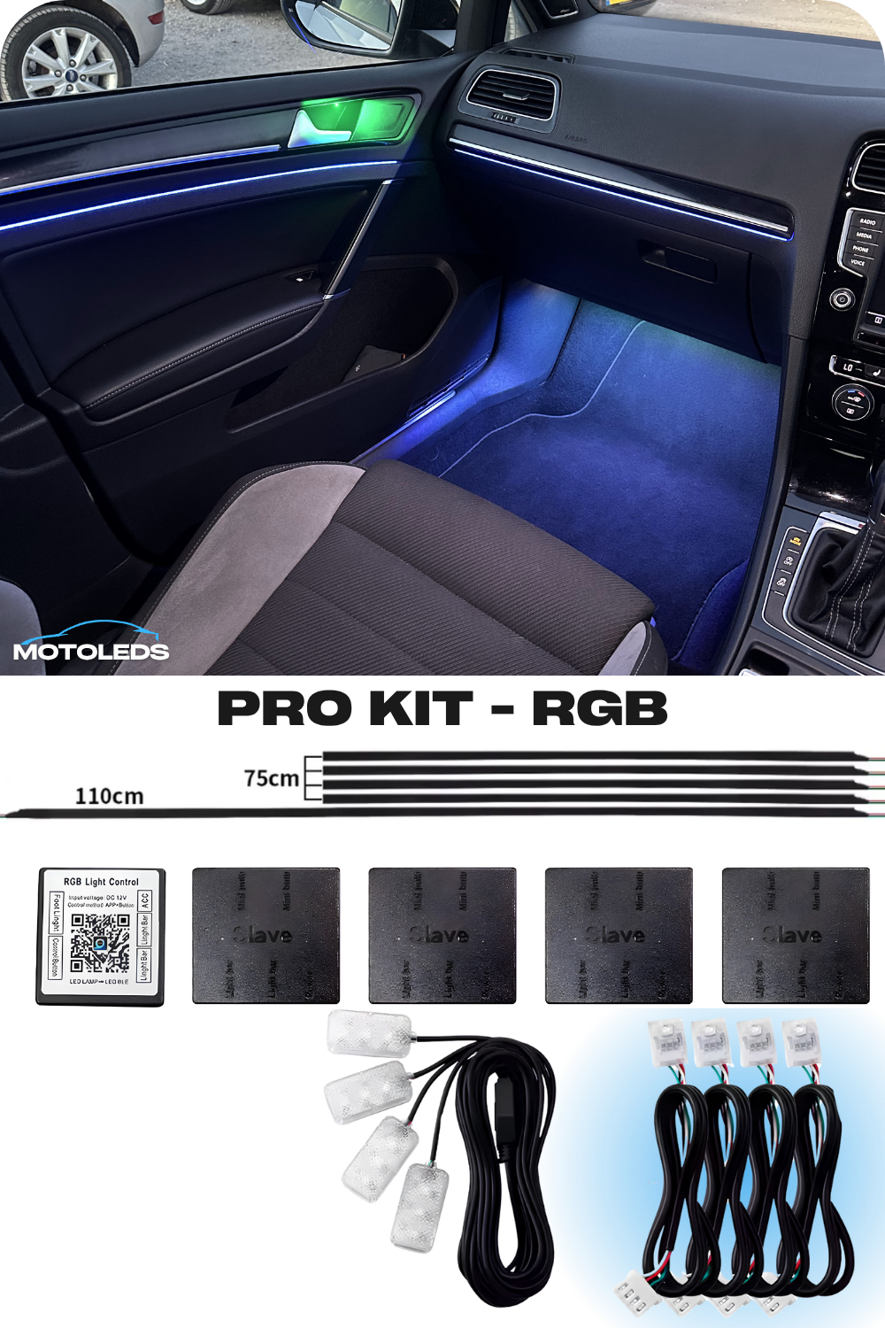 MotoLEDs Ambient lighting Full Kit - Hard Wired