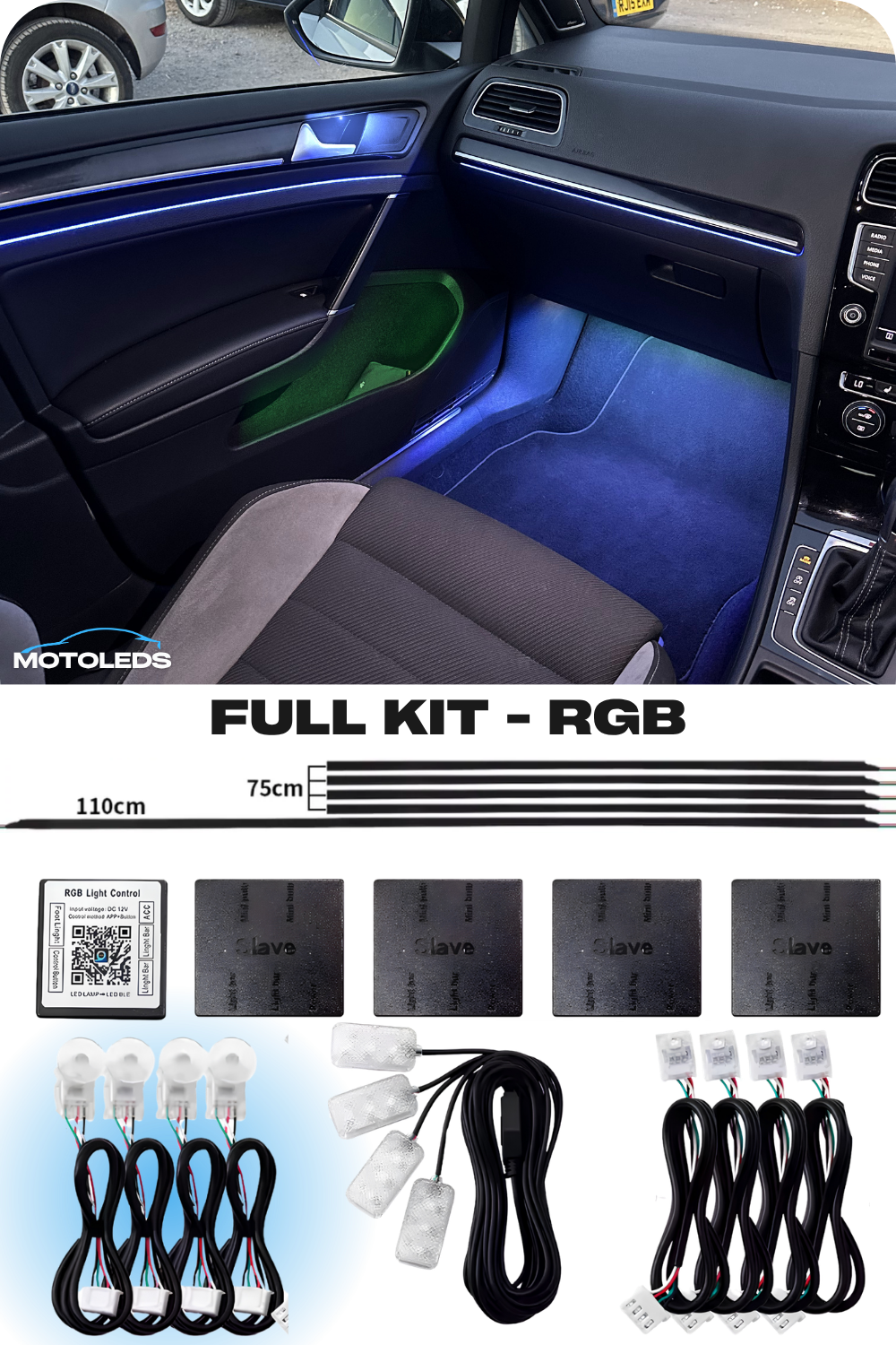 MotoLEDs Ambient lighting Full Kit - Hard Wired