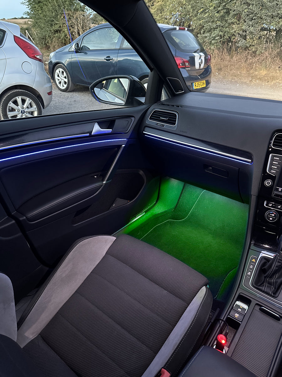 Standard kit fitted: light strips and footwell lights