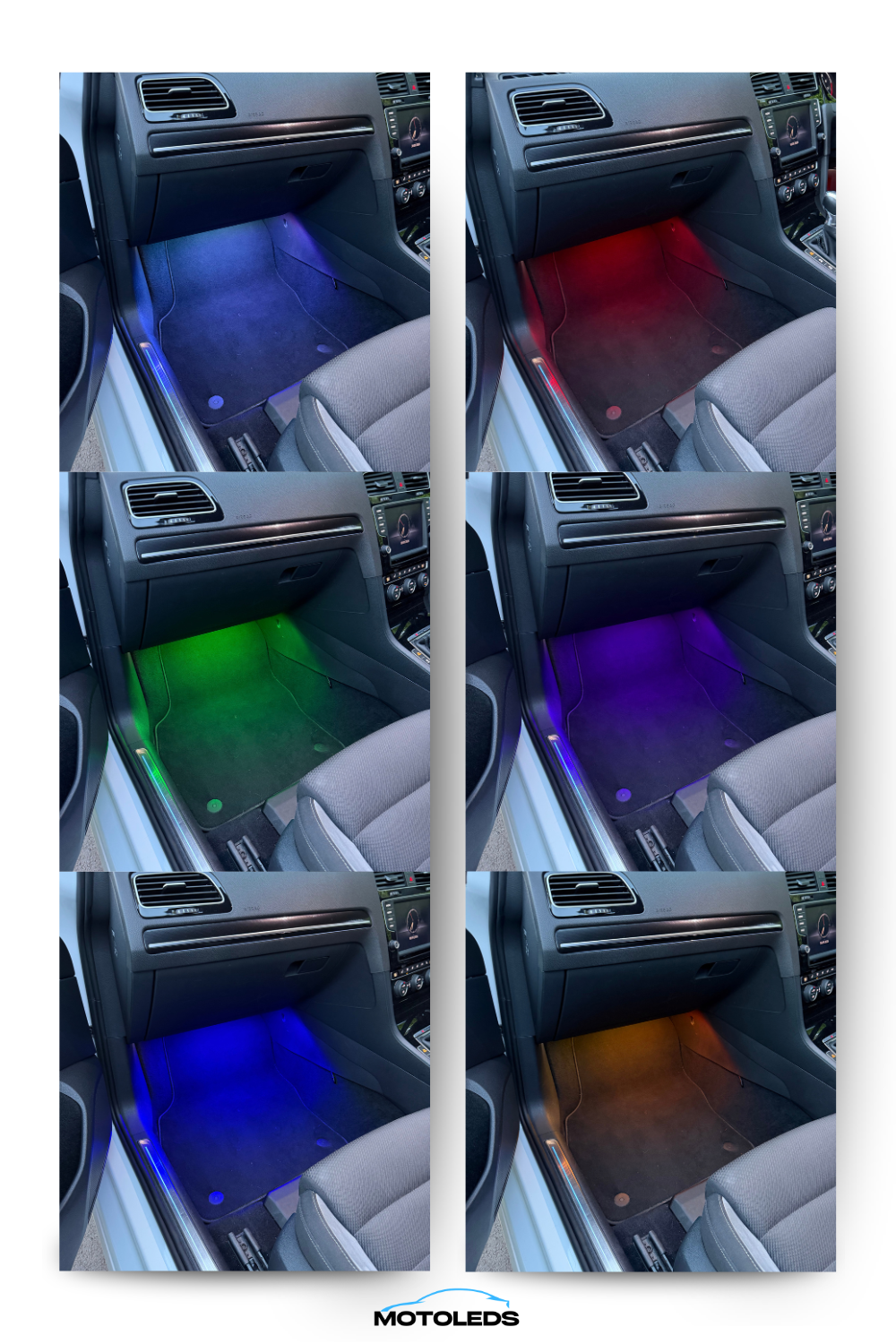 MotoLEDs Footwell LED Strips - Pack of 4